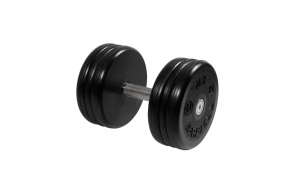 Гантель классик MB Barbell с вращающейся ручкой 27 кг MB-FdbEM-B27 600_380