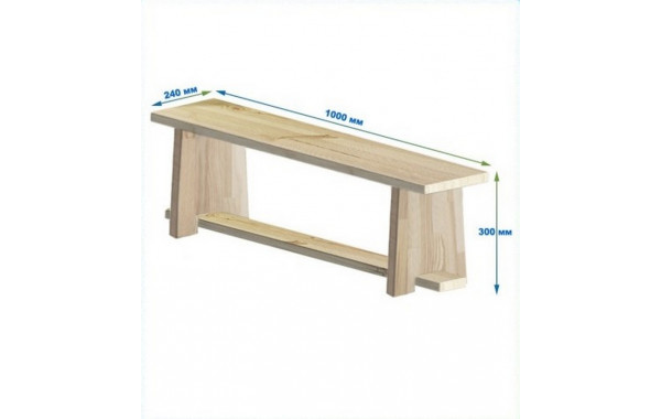Скамейка гимнастическая 1000 мм ЭКОНОМ (щит дерево) ножки дерево Dinamika 600_380