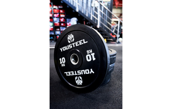 Диск EVO BUMPER PLATE 10кг YouSteel черный 600_380