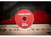 Диск 2,5кг, каучук, тренировочный, красный YouSteel