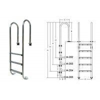 Лестница для бассейнов серии M M203 ПТК Спорт 021-0540