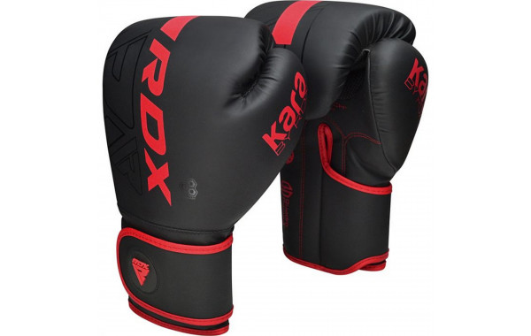 Перчатки тренировочные RDX BGR-F6MR-12OZ черный\красный матовый 600_380