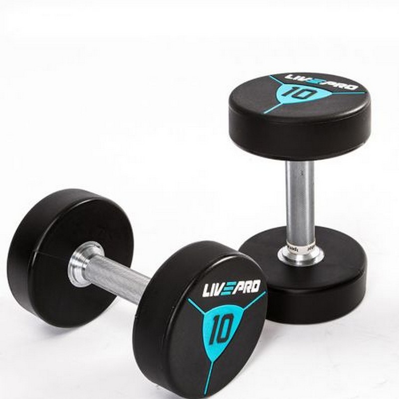 Гантели в уретане 2 кг Live Pro Premium Urethane Dumbbells LP8000-02 800_800