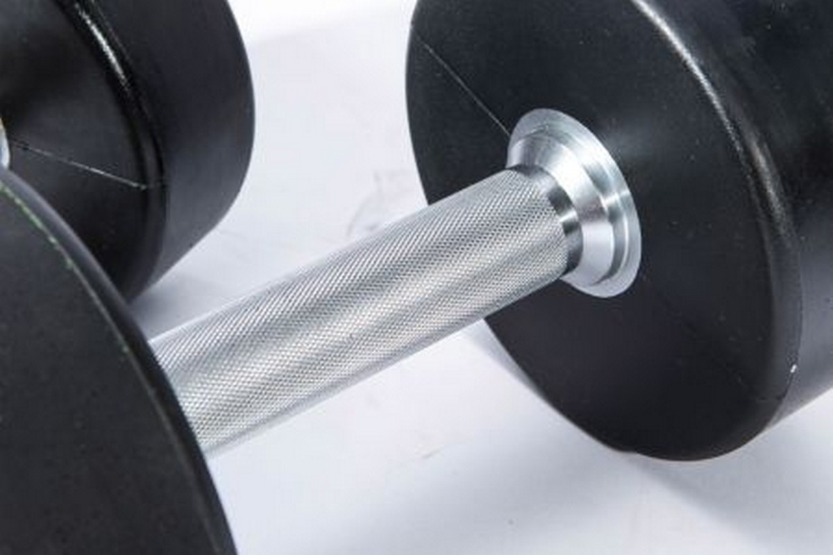 Гантели в уретане 18 кг Live Pro Premium Urethane Dumbbells LP8000-18 1200_800