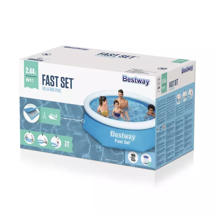 Бассейн Fast Set 244х61см,1880л, фил.-насос 1249л/ч Bestway 57450 700_700