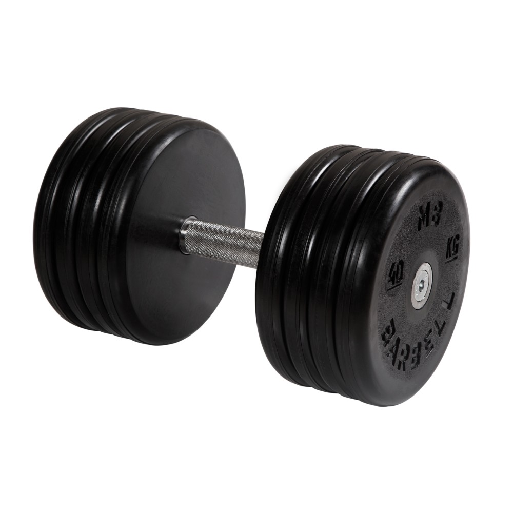 Гантель классик MB Barbell с вращающейся ручкой 40 кг MB-FdbEM-B40 1000_1000